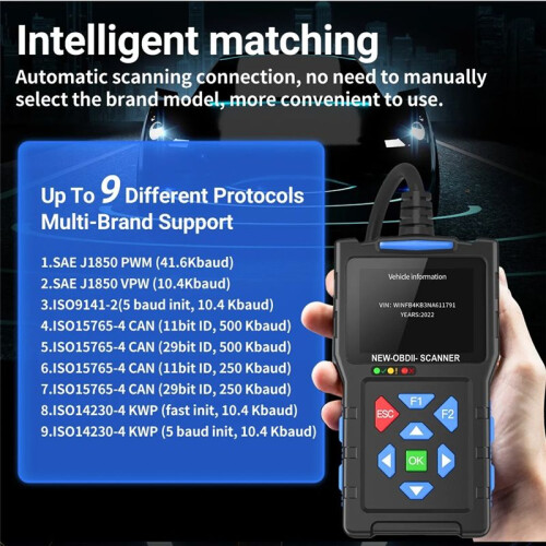 T300 OBD2 Scanner Superior Diagnostic Tool Check Engine Code Reader with Reset Mode 6 Mode 8 Readiness for All Cars 2