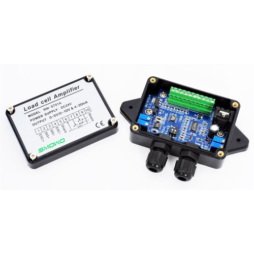 SMOWO Precision 4-20mA Load Cell Amplifier Transmitter 0-10V Output Full-Bridge Weighting Transmitter 0-5V Load Cell Transducer 2