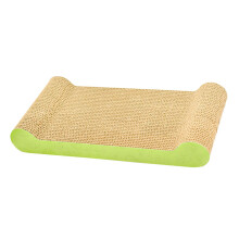 Durable griffoir pour chat en affixed ondulé, adorable forme d'os, avec un lit lounge