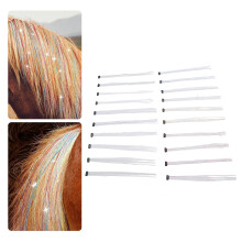 20pcs Colorful Horse Hair Tinsel Clip - 50cm, Western, Bride Accessories