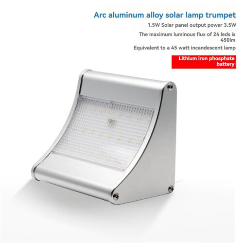 Outdoor Courtyard Waterproof Solar Wall Light LED Body Sensor Light Wall Light Garden Lighting Wall Light 24 Light 1