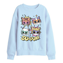 (7-8 Years, Light Blue) SuperKitties Childrens/Kids Supurr Sweatshirt