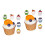 12Pcs Realistic Fake Cupcake Models PU Material Assorted Color Display 5