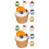12Pcs Realistic Fake Cupcake Models PU Material Assorted Color Display 6