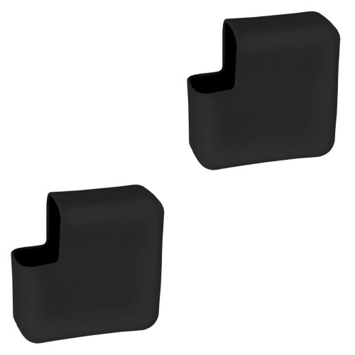 2Pièces Coque Silicone Noire Protectrice Adaptateur 15 Pro 2