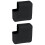 2Pièces Coque Silicone Noire Protectrice Adaptateur 15 Pro 5