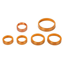 6Pcs Air Condition Radio 4WD Headlight Knob Ring Air Condition Control  Decorative Ring Trim for  Bronco 21-23
