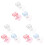 9Pièces Accessoires Tampons Transparente Variées 7