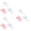 9Pièces Accessoires Tampons Transparente Variées 8