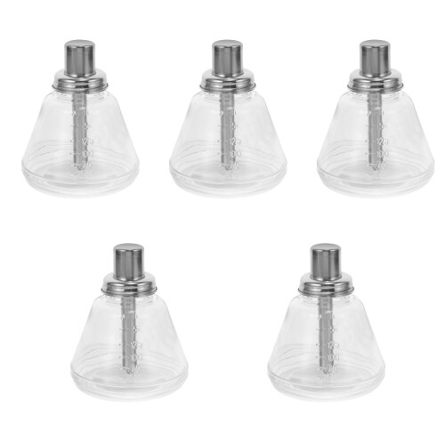5Pièces Flacons Pression En Verre Transparent Réutilisables Antifuites 2