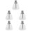 5Pièces Flacons Pression En Verre Transparent Réutilisables Antifuites 6
