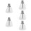 5Pièces Flacons Pression En Verre Transparent Réutilisables Antifuites 10