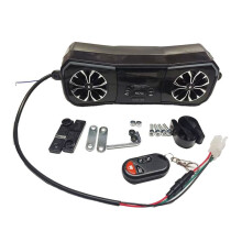 Motorcycle Speakers Wireless Stereo Audio System 12V Handlebar Mount MP3 Player AUX-in USB FM Radio