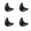 4Pcs Durable Black Silicone Shampoo Bowl Neck Rest Cushion 8