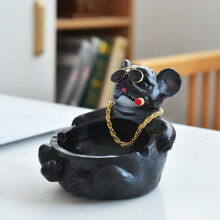 Bully Dog Ashtray, Black, 8.7x10.6x8.5cm, 160g
