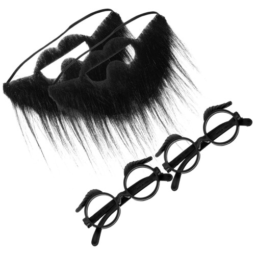 8Sets Schwarze Falsche Bärte Schnurrbärte Für Deko 1