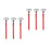 6Pcs Car Thermometer Mechanical Air Conditioner Red Compact Durable 5