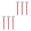 6Pcs Car Thermometer Mechanical Air Conditioner Red Compact Durable 6