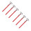 6Pcs Car Thermometer Mechanical Air Conditioner Red Compact Durable 7