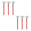 6Pcs Car Thermometer Mechanical Air Conditioner Red Compact Durable 8