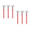6Pcs Car Thermometer Mechanical Air Conditioner Red Compact Durable 9