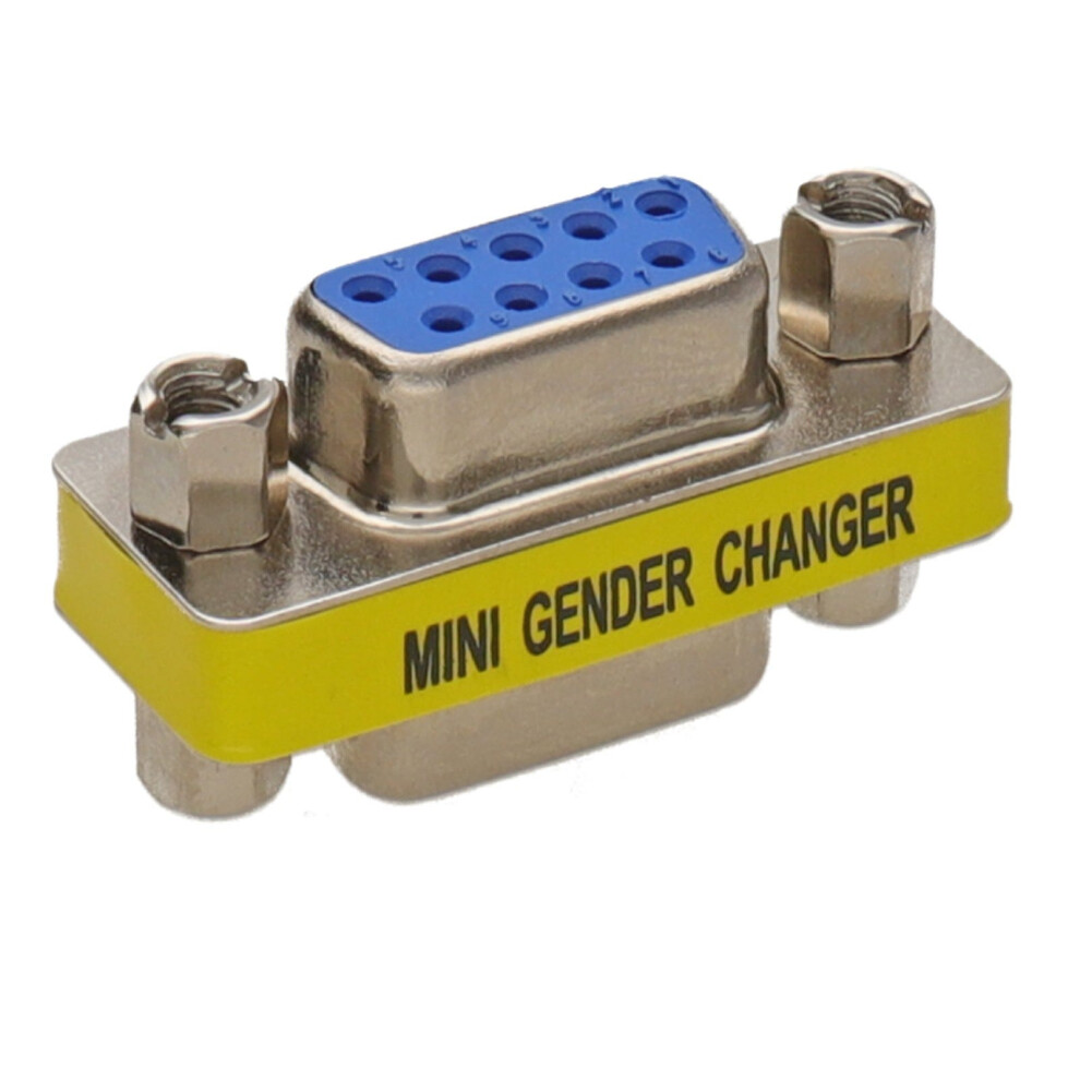 Gender Changer 9 Pin Female To Female Serial Coupler Rs232 Adapter 5055383403929