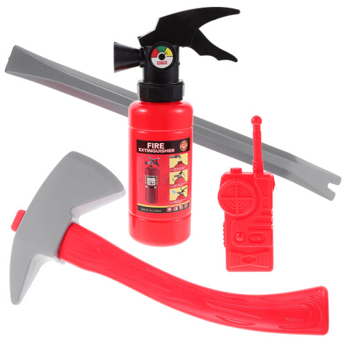 2Ensembles Ensemble De Jouets Pompier Plastique Accessoires Pour Fête 1