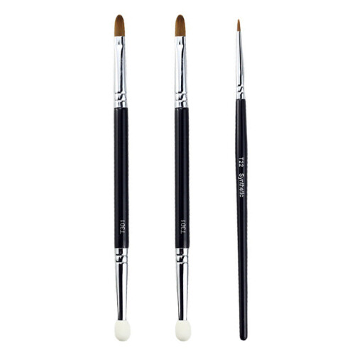2Sets Tear Ditch Concealer Brush Double-Head Sponge Black Makeup Tool 1