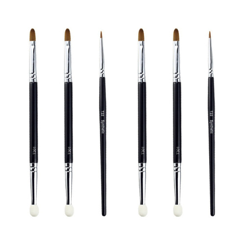 2Sets Tear Ditch Concealer Brush Double-Head Sponge Black Makeup Tool 2