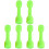 6Pcs Children Plastic Barbells Light Green ABS Dumbbells for Exercise 2