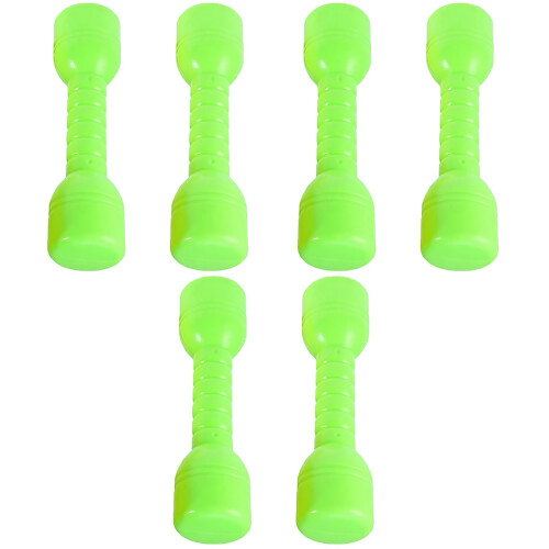 6Pcs Children Plastic Barbells Light Green ABS Dumbbells for Exercise 2