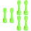 6Pcs Children Plastic Barbells Light Green ABS Dumbbells for Exercise 6