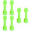 6Pcs Children Plastic Barbells Light Green ABS Dumbbells for Exercise 7