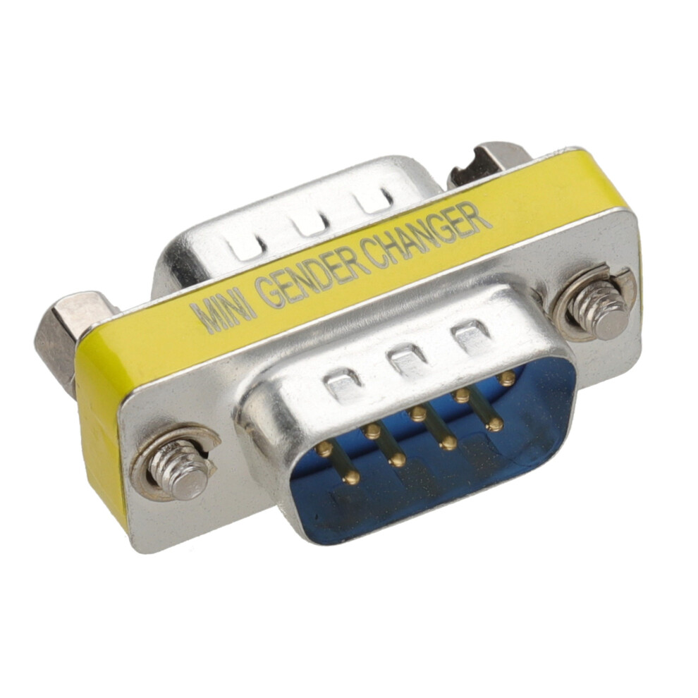 Gender Changer 9 Pin Male To Male Serial Coupler Rs232 Adapter 5055383403936