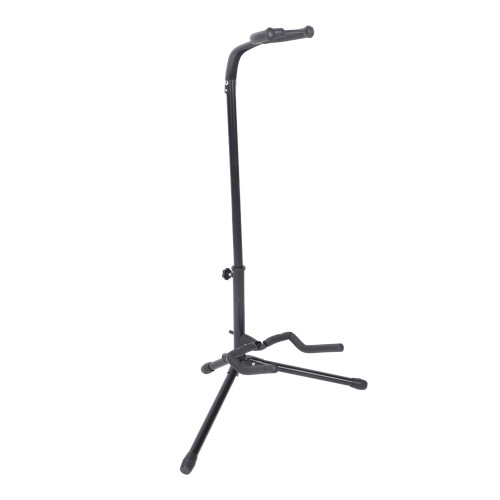 Folding Iron Tripod Guitar Stand Black, Adjustable 64-74cm 2
