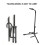 Folding Iron Tripod Guitar Stand Black, Adjustable 64-74cm 4