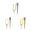 3Ensembles Ensemble Outils Rotin Multi Couleurs Durable Métal 9