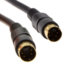 SVHS (S-video) Plug to Plug Video Cable 4 pin Mini DIN Gold 1.5m
