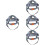 4Pcs Lightweight Hardhat Accessories Grey Safety Hat Suspension Insert 6