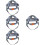 4Pcs Lightweight Hardhat Accessories Grey Safety Hat Suspension Insert 7