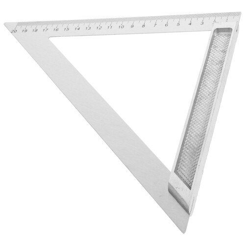 4Pcs Silver Aluminum Triangle Ruler 90 Degree Protractor for Office 1
