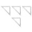 4Pcs Silver Aluminum Triangle Ruler 90 Degree Protractor for Office 4