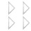 4Pcs Silver Aluminum Triangle Ruler 90 Degree Protractor for Office 6