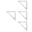 4Pcs Silver Aluminum Triangle Ruler 90 Degree Protractor for Office 9
