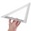 4Pcs Silver Aluminum Triangle Ruler 90 Degree Protractor for Office 10