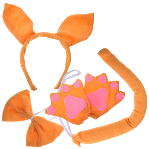 4Ensembles Costume Animal Oreilles Queue Couleurs Variées 1
