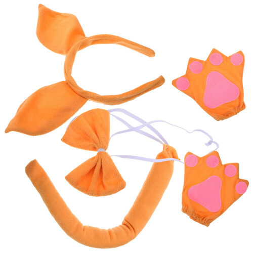 4Ensembles Costume Animal Oreilles Queue Couleurs Variées 2