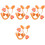 4Ensembles Costume Animal Oreilles Queue Couleurs Variées 4