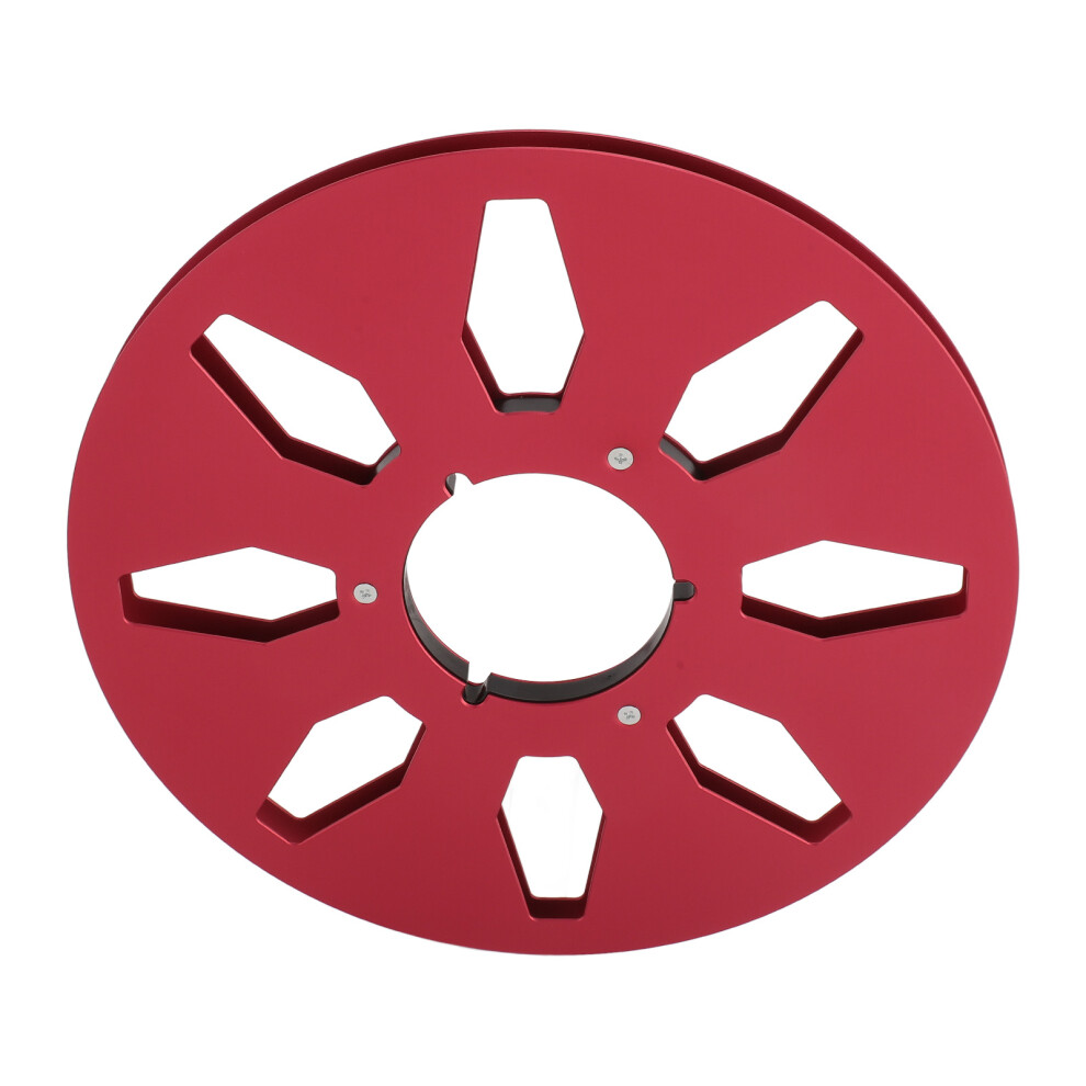 10.5 Inch Aluminum Empty Tape Reel 8 Holes For 1/4 Inch Nab Recording Red 8411391125920