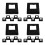 24Pcs Durable Black Plastic Deck Post Skirts Split Style Post Covers 9